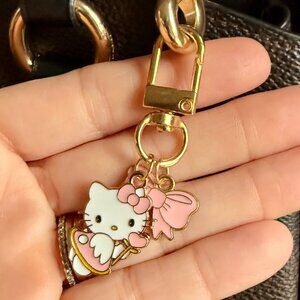 NEW Hello Kitty Cupid with Bow & Heart Bag Charm - PINK